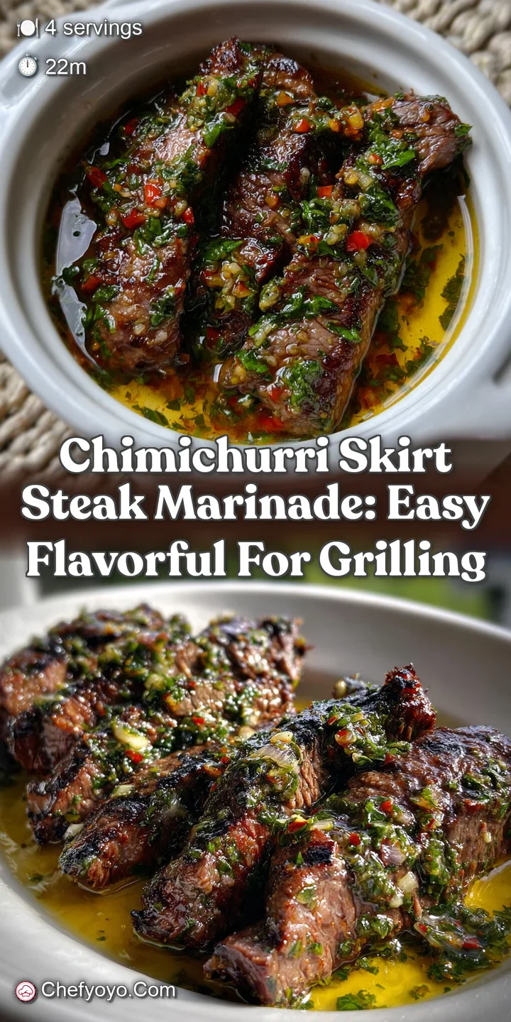 Chimichurri Skirt Steak Marinade: Easy Flavorful for Grilling