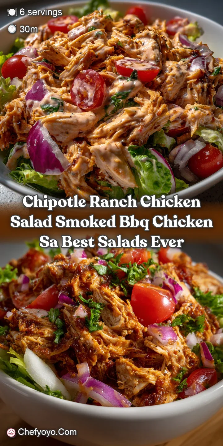 Chipotle Ranch Chicken Salad Smoked BBQ Chicken Sa Best Salads Ever