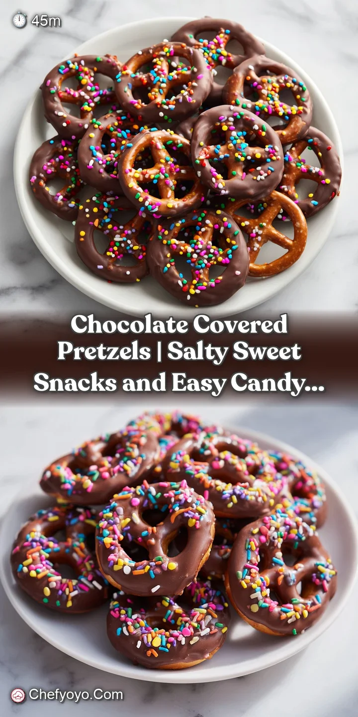 Close-up macro of a pretzel shard, its salty ridges peaking through a thick, smooth dark chocolate shell.