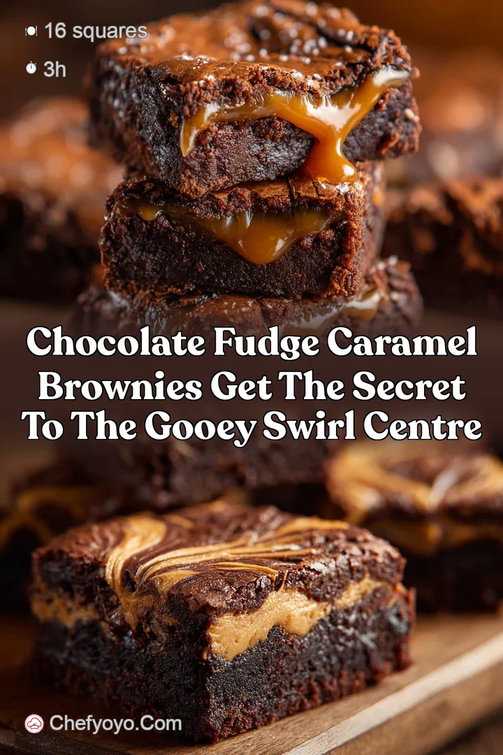 Chocolate Fudge Caramel Brownies Get the Secret to the Gooey Swirl Centre