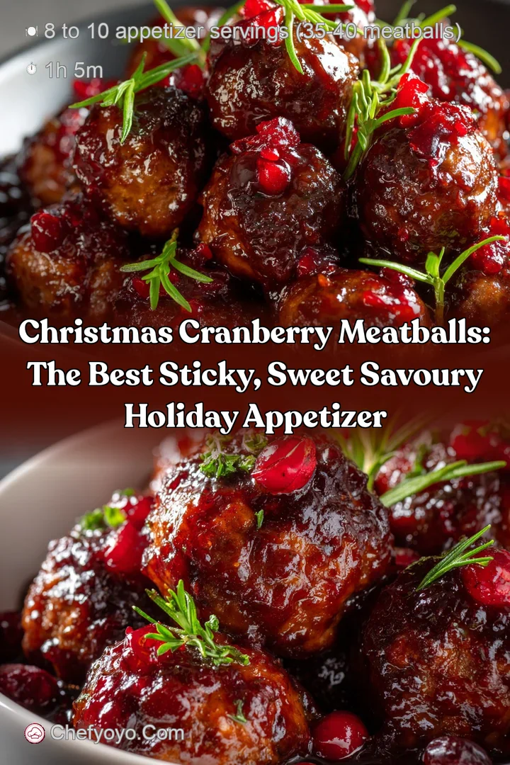 Christmas Cranberry Meatballs: The Best Sticky Sweet Savoury Holiday Appetizer