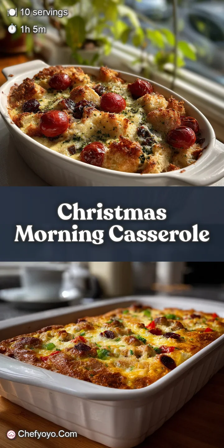 Close-up of bubbly, golden-brown casserole top. Crisp edges and melted cheese hint at a rich, comforting breakfast.