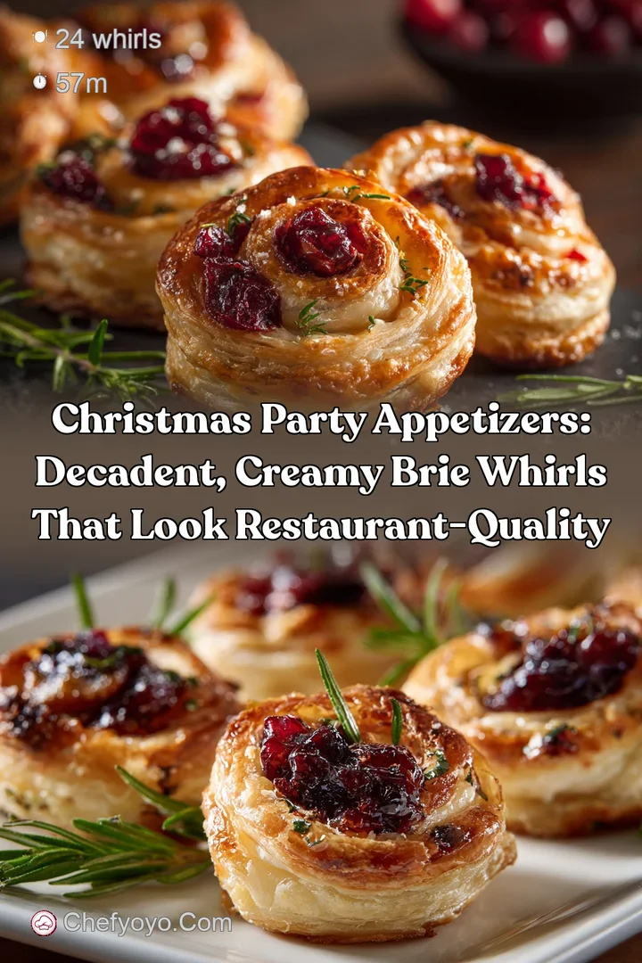 Christmas Party Appetizers: Decadent Creamy Brie Whirls That Look Restaurant-Quality