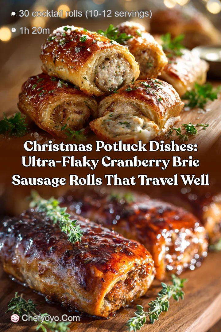 Christmas Potluck Dishes: Ultra-Flaky Cranberry Brie Sausage Rolls That Travel Well