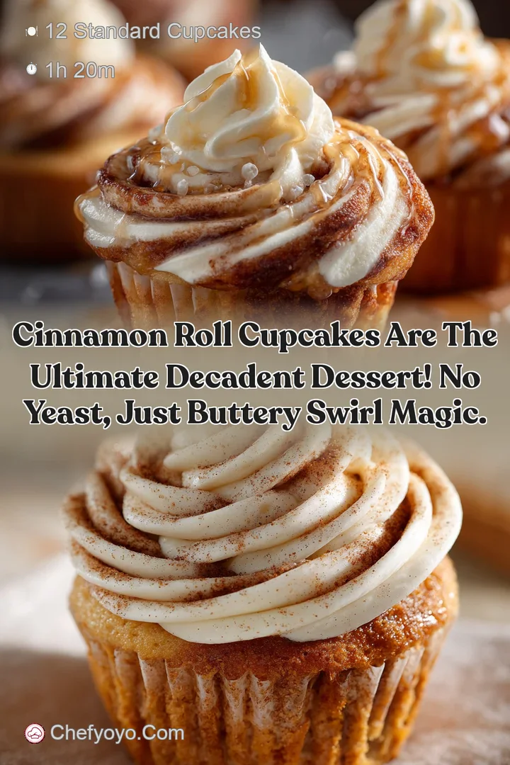 Cinnamon Roll Cupcakes are the ultimate decadent dessert! No yeast just buttery swirl magic.