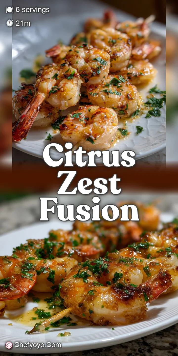 Close-up of golden-brown shrimp glistening with garlic oil. Textures pop, revealing savory details. A tantalizing image pe...