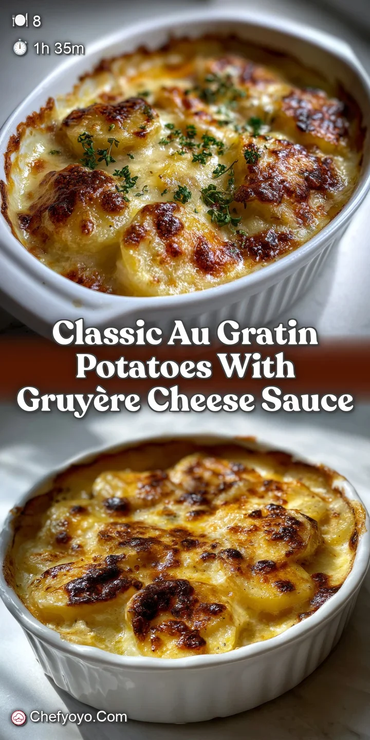 Classic Au Gratin Potatoes with Gruy&egrave;re Cheese Sauce
