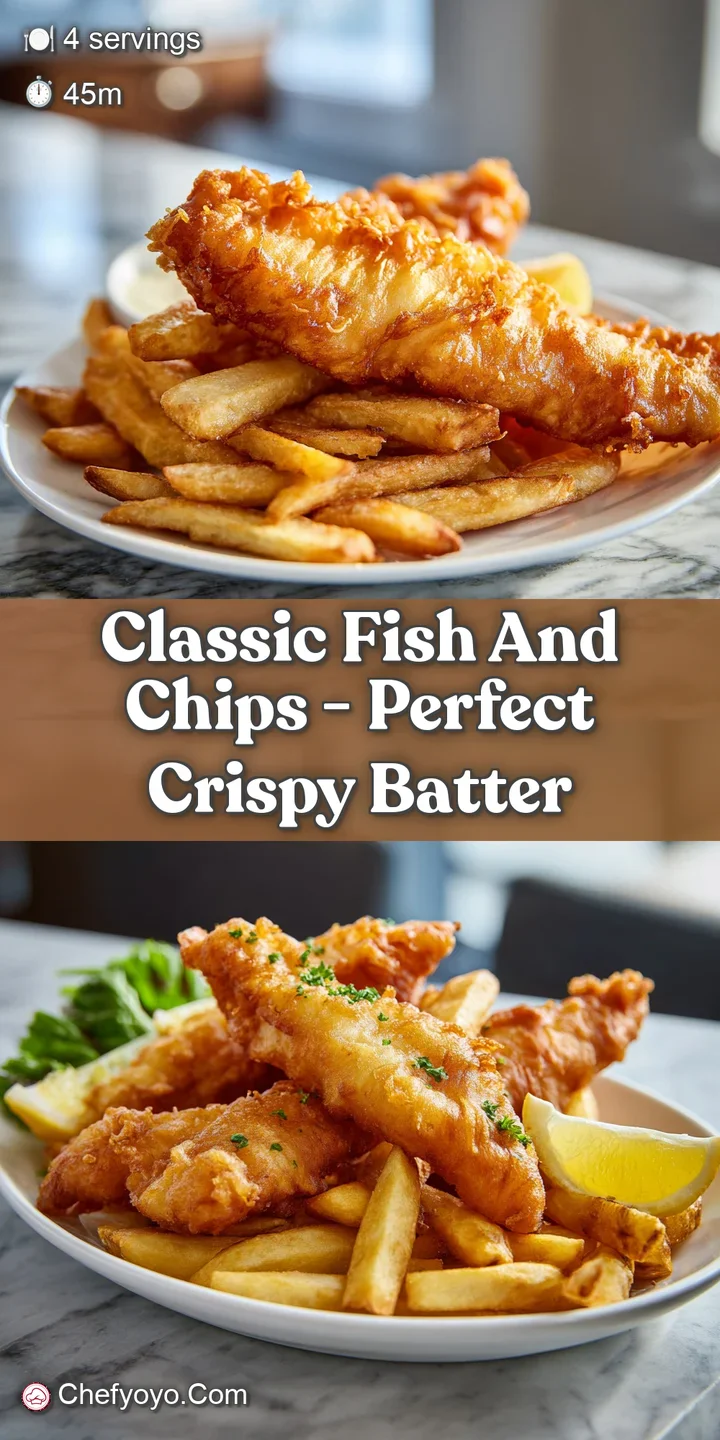 Close-up of crispy, golden-brown fried fish. Hints of flaky, white fish peeking through the crunchy batter. Salt grains vi...