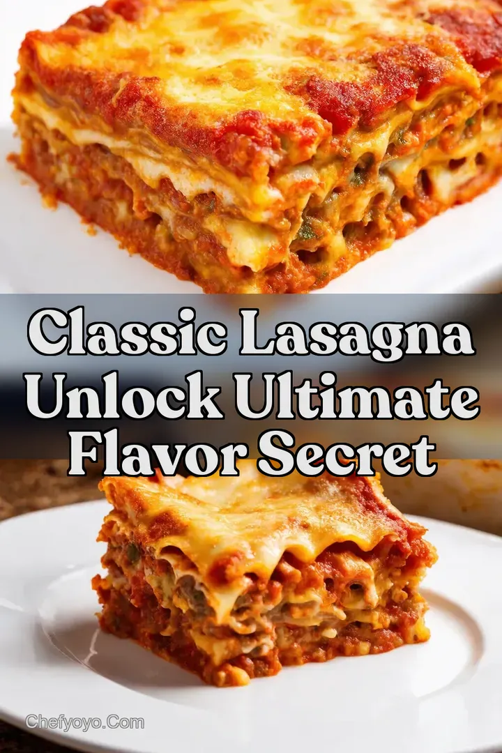 Classic Lasagna Unlock Ultimate Flavor Secret : PIN FOR LATER Classic Lasagna Unlock Ultimate Flavor Secret