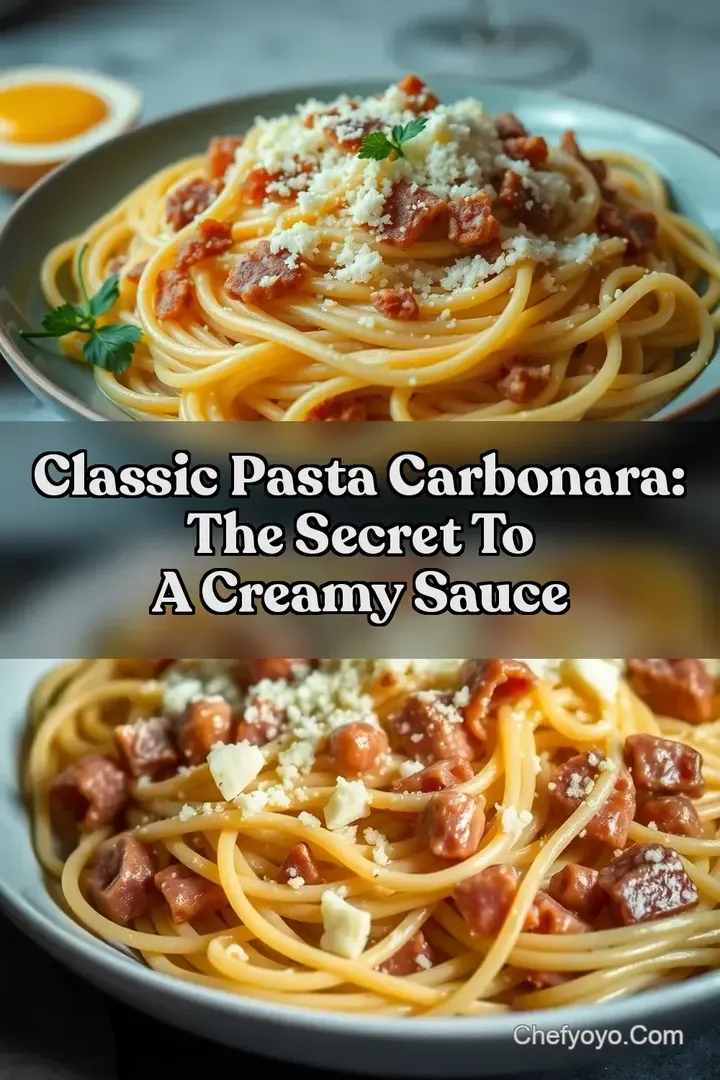 Classic Pasta Carbonara: The Secret to a Creamy Sauce