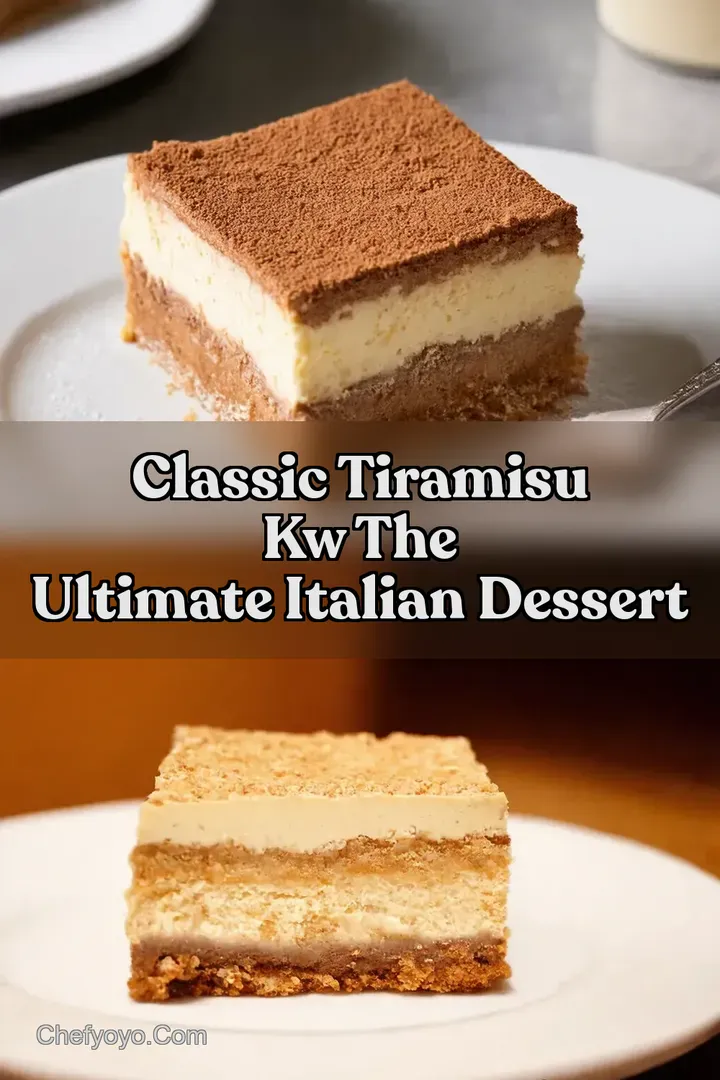 Classic Tiramisu kw The Ultimate Italian Dessert