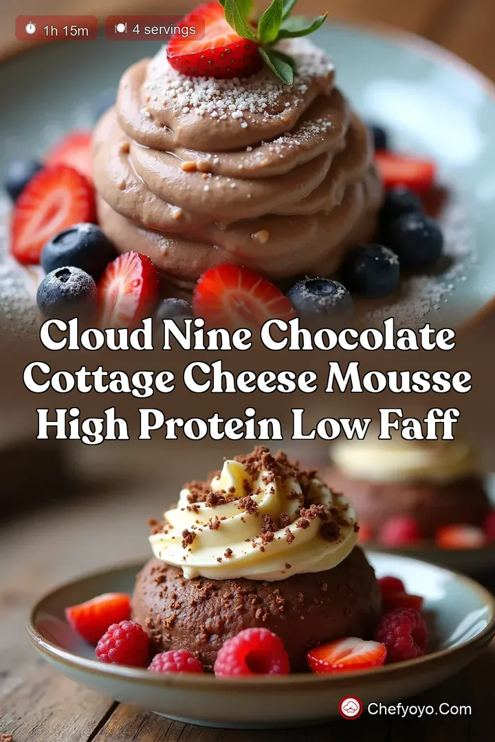 Cloud Nine Chocolate Cottage Cheese Mousse High Protein Low Faff