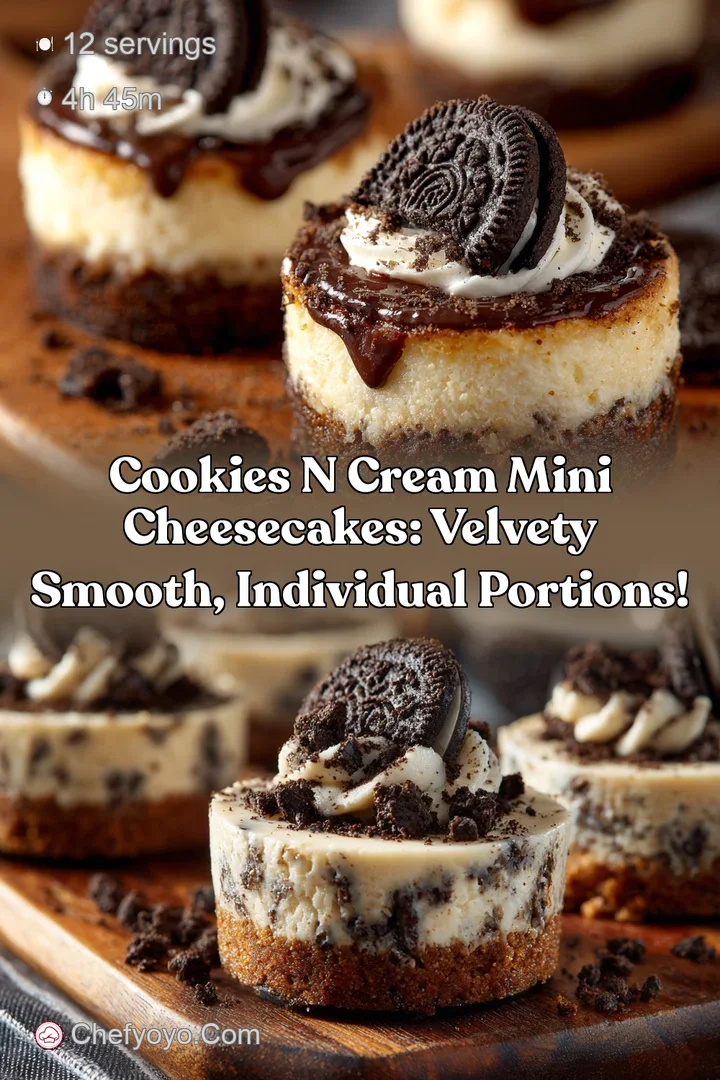 Cookies n Cream Mini Cheesecakes: Velvety smooth individual portions!