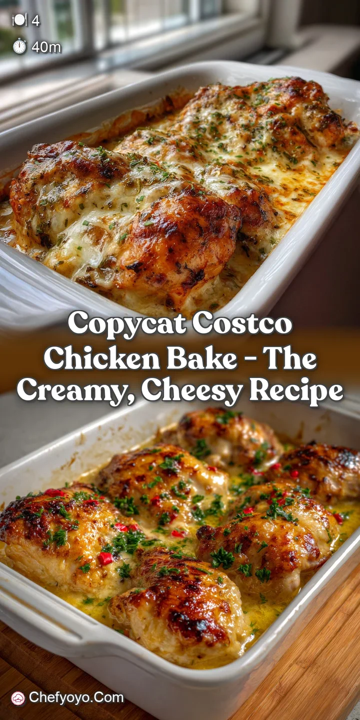Copycat Costco Chicken Bake - The Creamy Cheesy Recipe