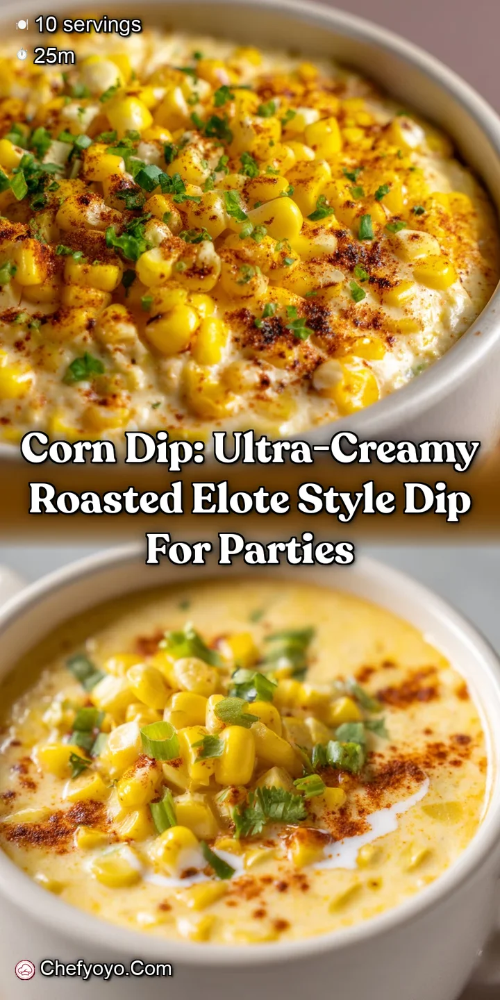 Corn Dip: Ultra-Creamy Roasted Elote Style Dip for Parties