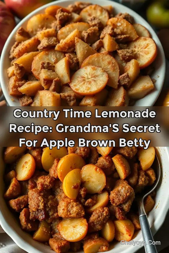 Country Time Lemonade Recipe: Grandma s Secret for Apple Brown Betty
