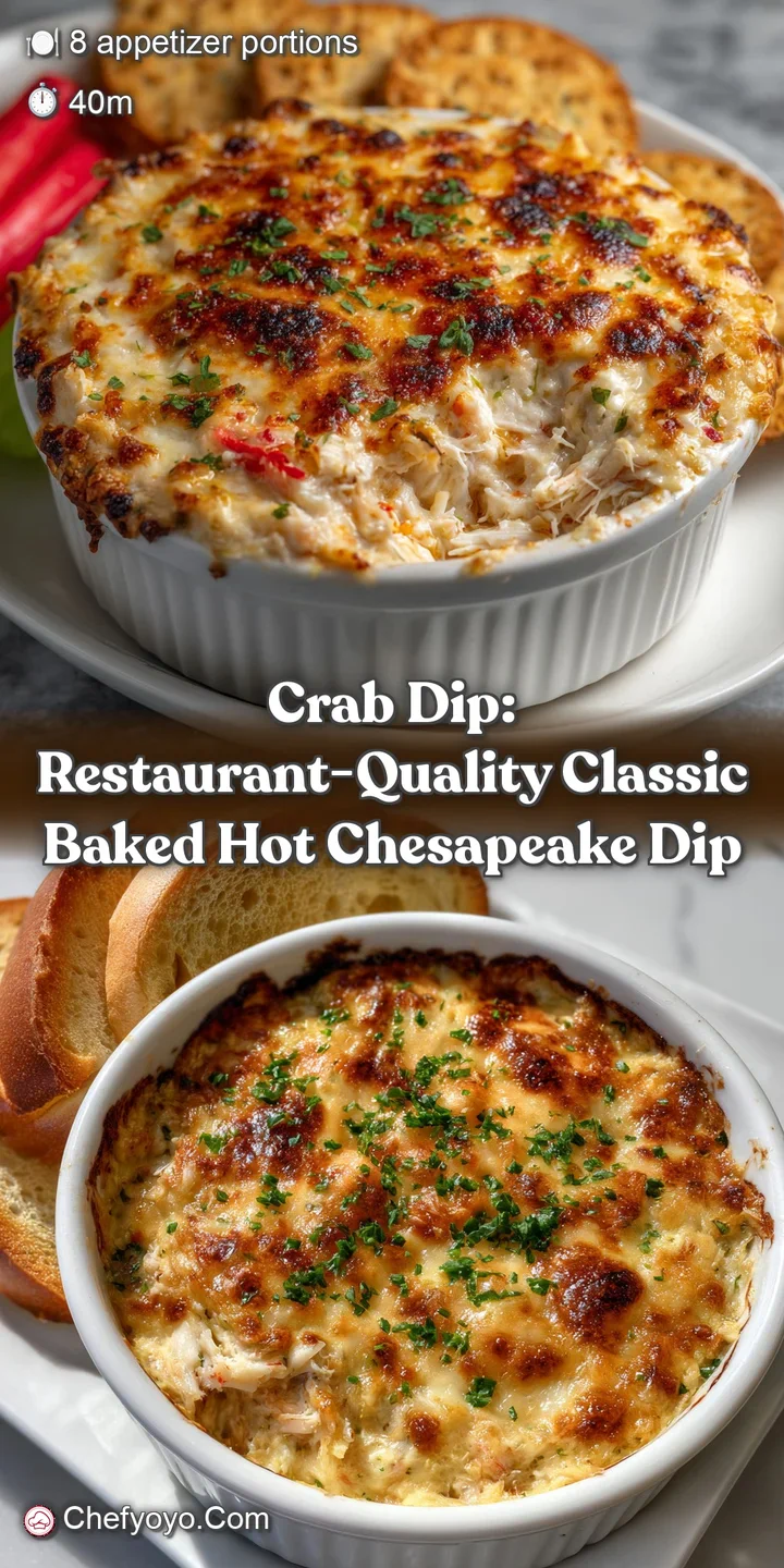 Crab Dip: Restaurant-Quality Classic Baked Hot Chesapeake Dip