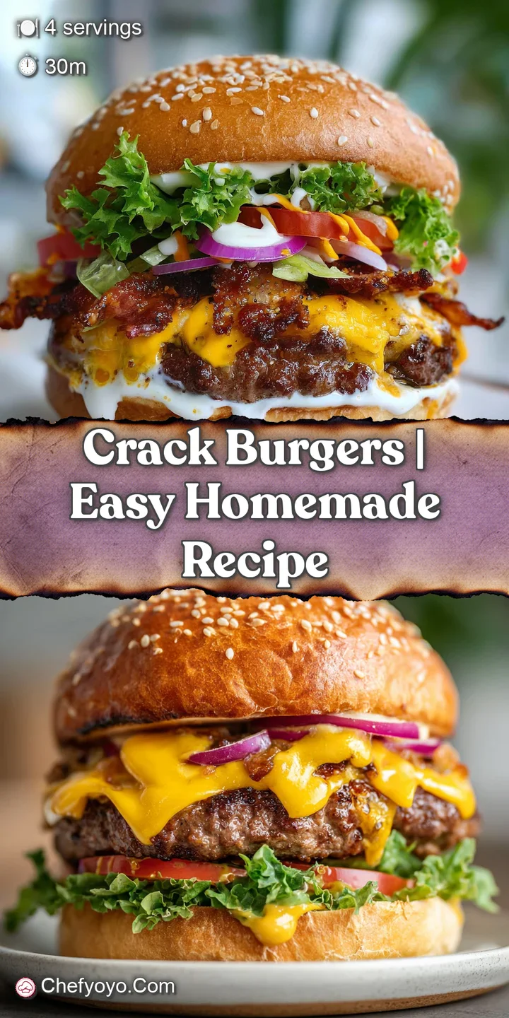 Close-up of a double smash burger featuring gooey melted cheese cascading down seasoned, browned patties with toasted bun.