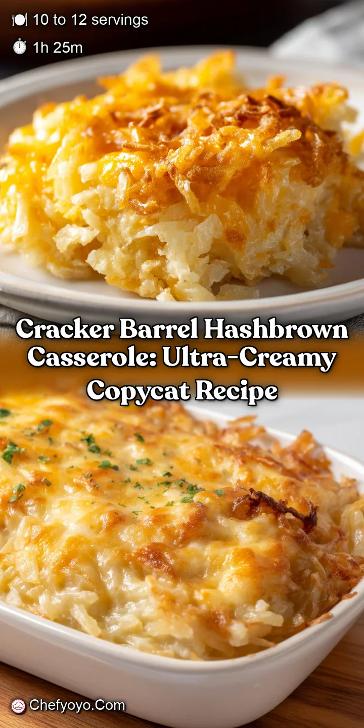 Cracker Barrel Hashbrown Casserole: Ultra-Creamy Copycat Recipe