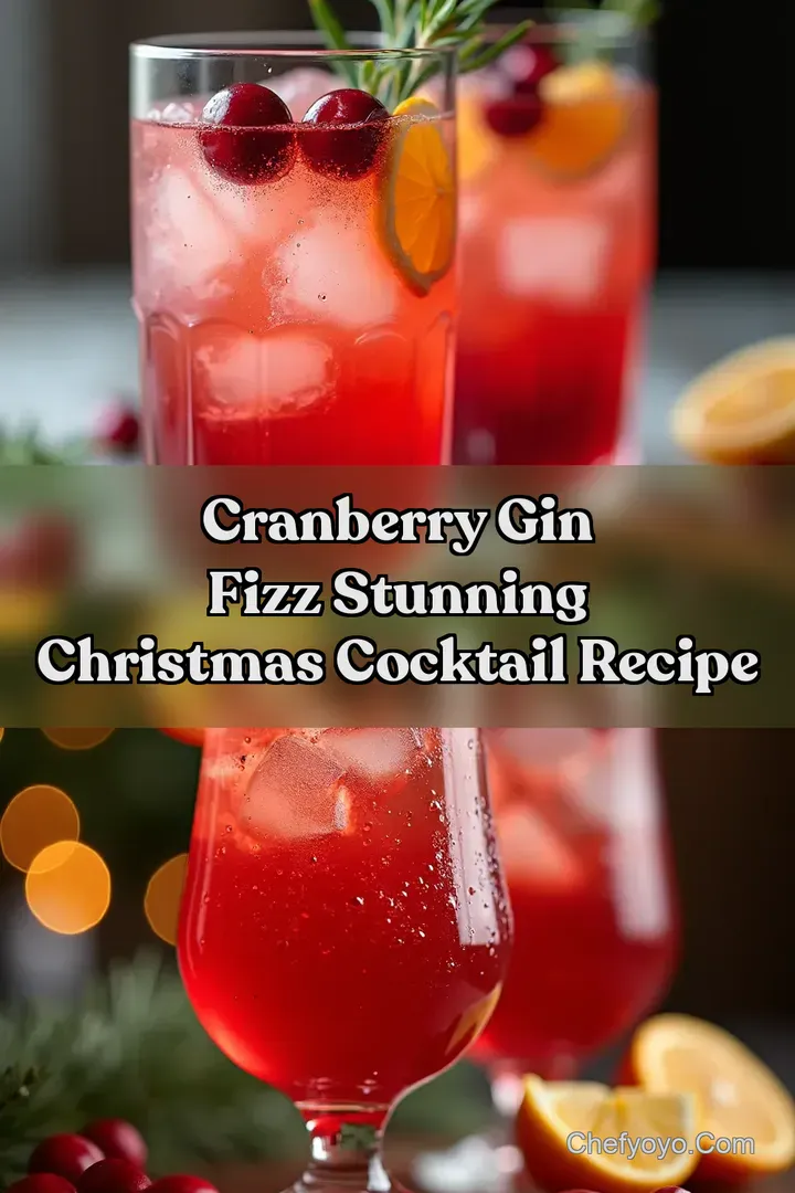 Cranberry Gin Fizz Stunning Christmas Cocktail Recipe