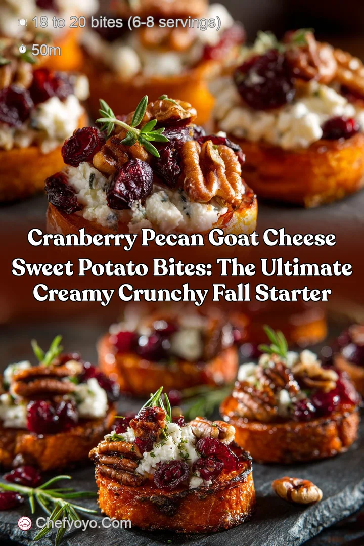 Cranberry Pecan Goat Cheese Sweet Potato Bites: The Ultimate Creamy Crunchy Fall Starter