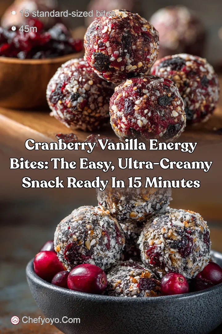 Cranberry Vanilla Energy Bites: The Easy Ultra-Creamy Snack Ready in 15 Minutes