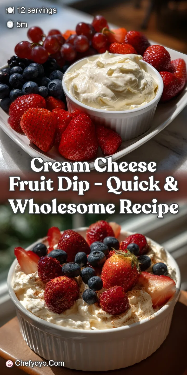Close-up of a dollop of creamy white dip, speckled with fresh fruit. The dip's texture appears smooth, cool, and inviting.