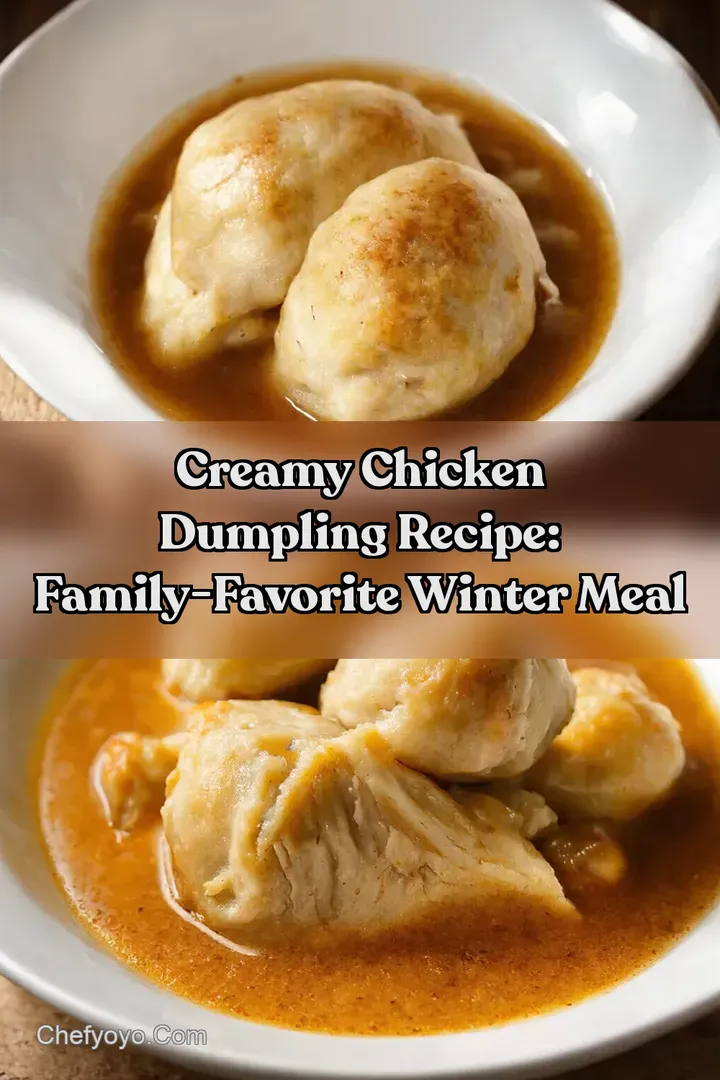 Creamy Chicken Dumpling Recipe: Family-Favorite Winter Meal : PIN FOR LATER Creamy Chicken Dumpling Recipe: Family-Favorite Winter Meal