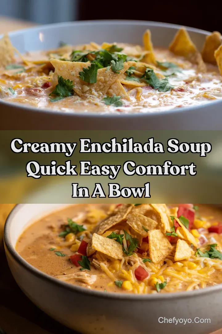 Creamy Enchilada Soup Quick Easy Comfort in a Bowl : PIN FOR LATER Creamy Enchilada Soup Quick Easy Comfort in a Bowl