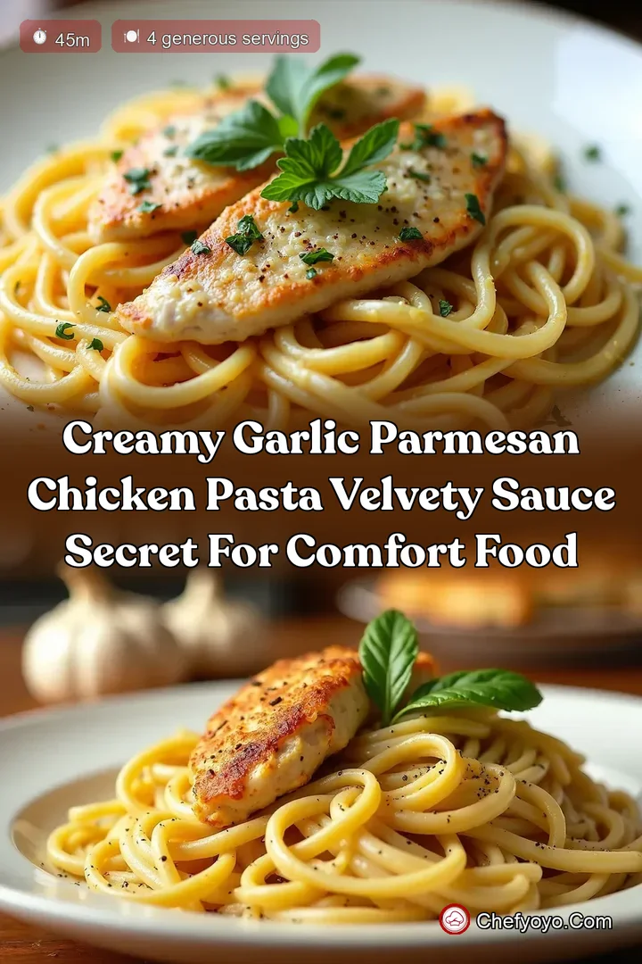 Creamy Garlic Parmesan Chicken Pasta Velvety Sauce Secret for Comfort Food
