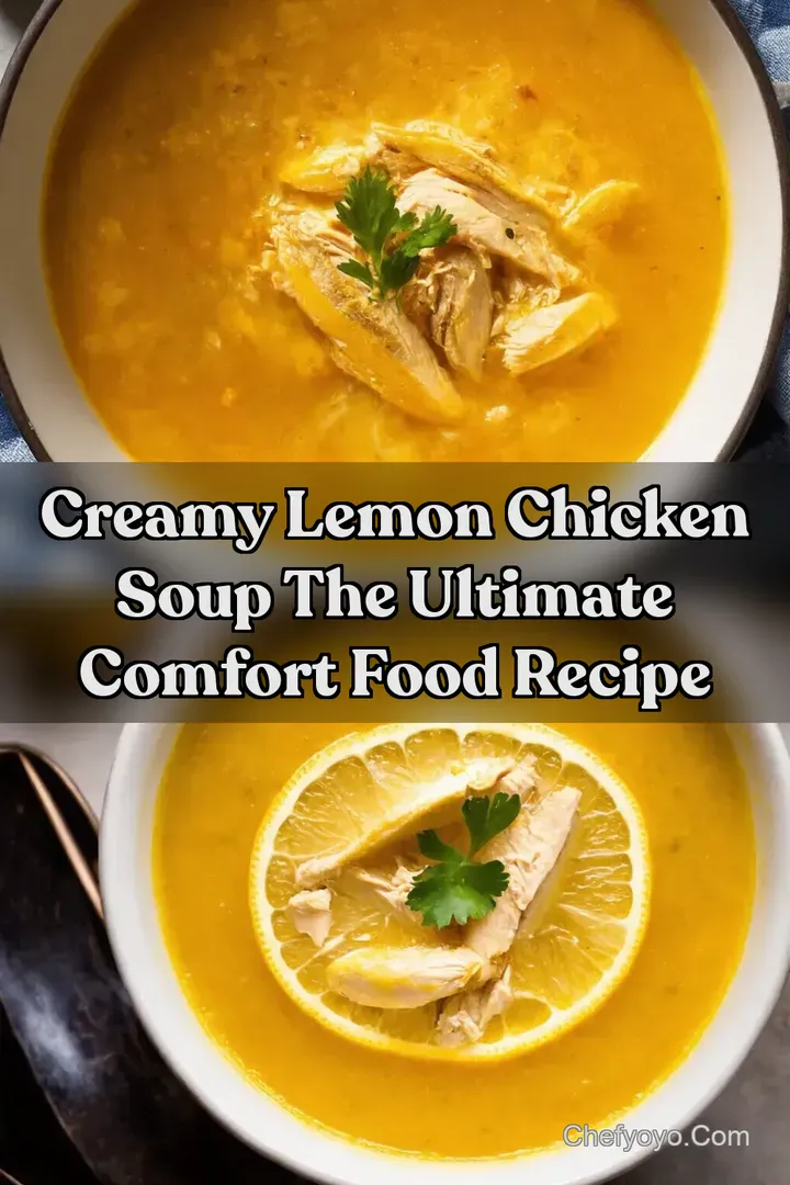 Creamy Lemon Chicken Soup The Ultimate Comfort Food Recipe