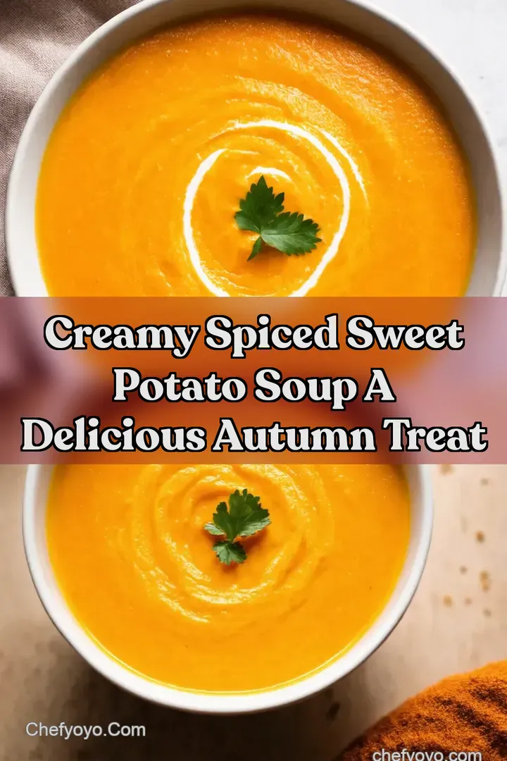 Creamy Spiced Sweet Potato Soup A Delicious Autumn Treat