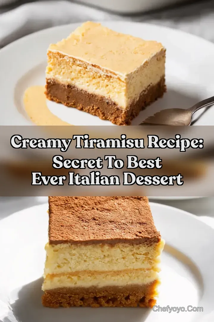 Creamy Tiramisu Recipe: Secret to Best Ever Italian Dessert : PIN FOR LATER Creamy Tiramisu Recipe: Secret to Best Ever Italian Dessert