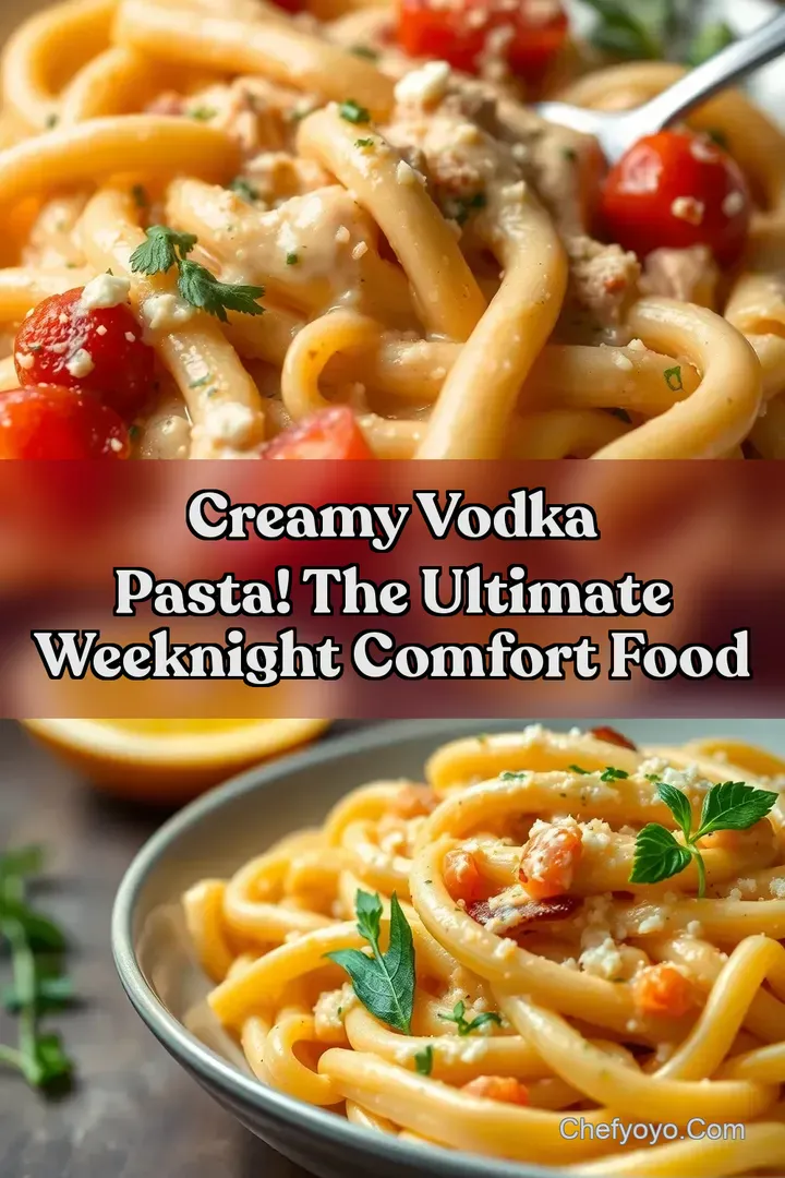 Creamy Vodka Pasta! The Ultimate Weeknight Comfort Food : PIN FOR LATER Creamy Vodka Pasta! The Ultimate Weeknight Comfort Food