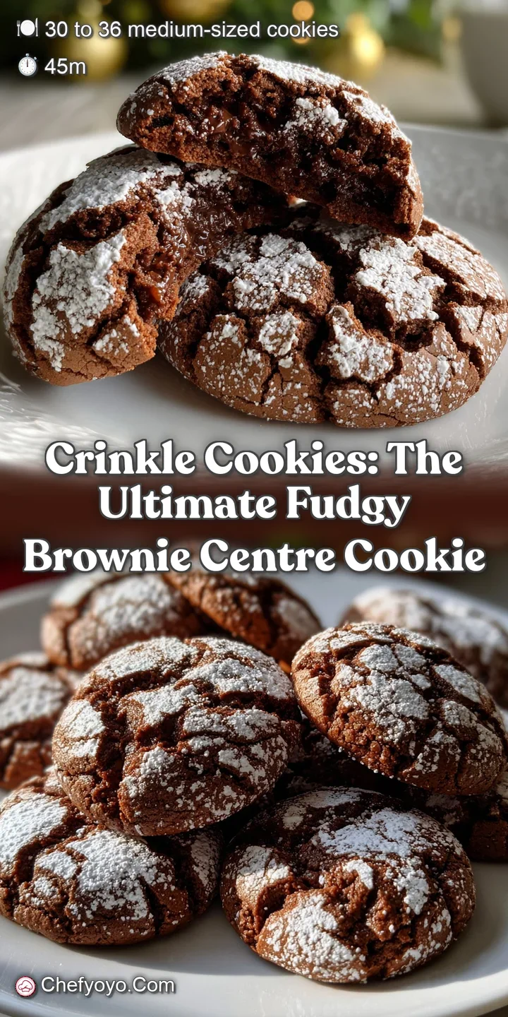 Crinkle Cookies: The Ultimate Fudgy Brownie Centre Cookie
