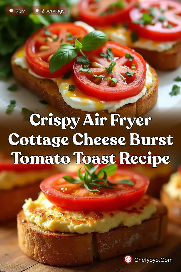 Crispy Air Fryer Cottage Cheese Burst Tomato Toast Recipe