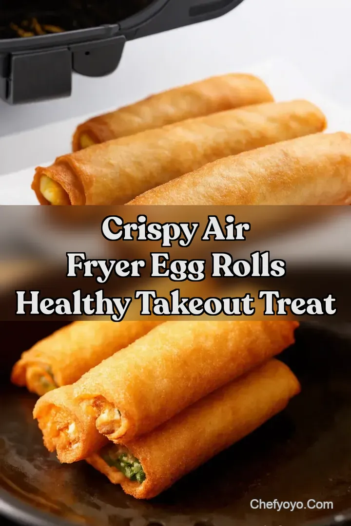 Crispy air fryer egg rolls Healthy takeout treat : PIN FOR LATER Crispy air fryer egg rolls Healthy takeout treat