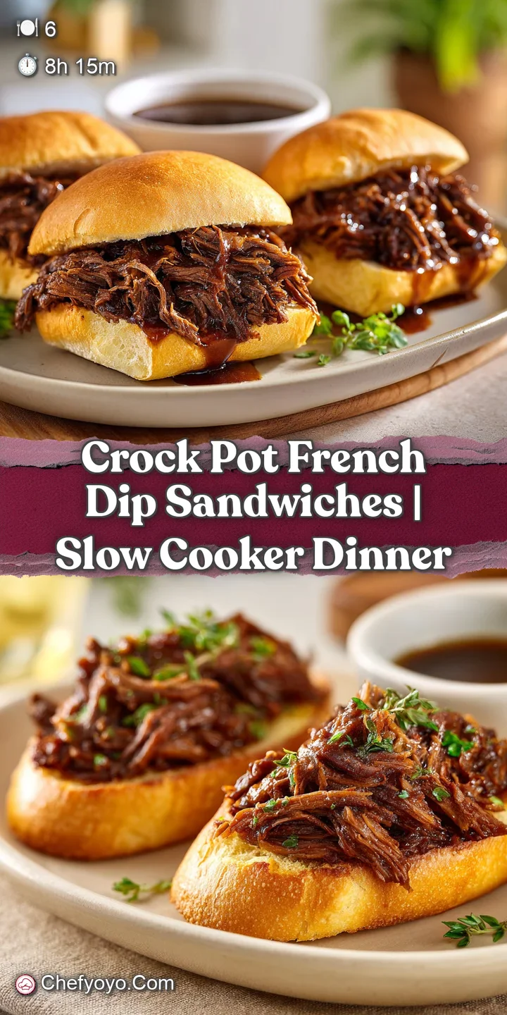 Close-up of juicy, slow-cooked beef dripping from a crusty toasted roll, dipped into a rich, dark brown savory sauce.