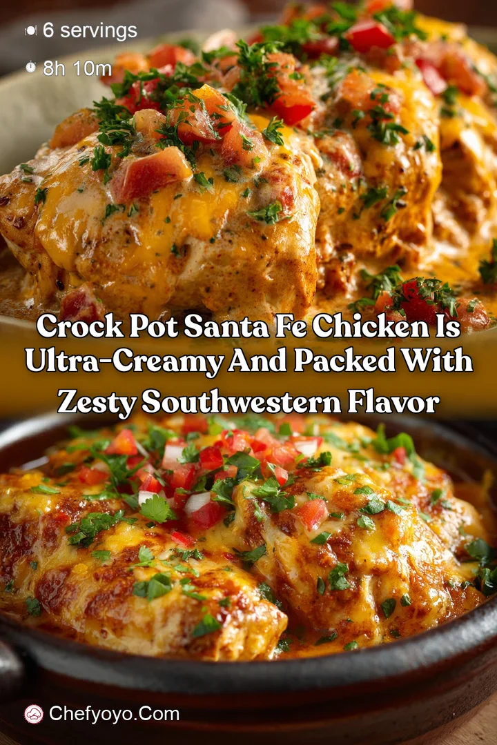 Crock Pot Santa Fe Chicken is Ultra-Creamy and Packed with Zesty Southwestern Flavor