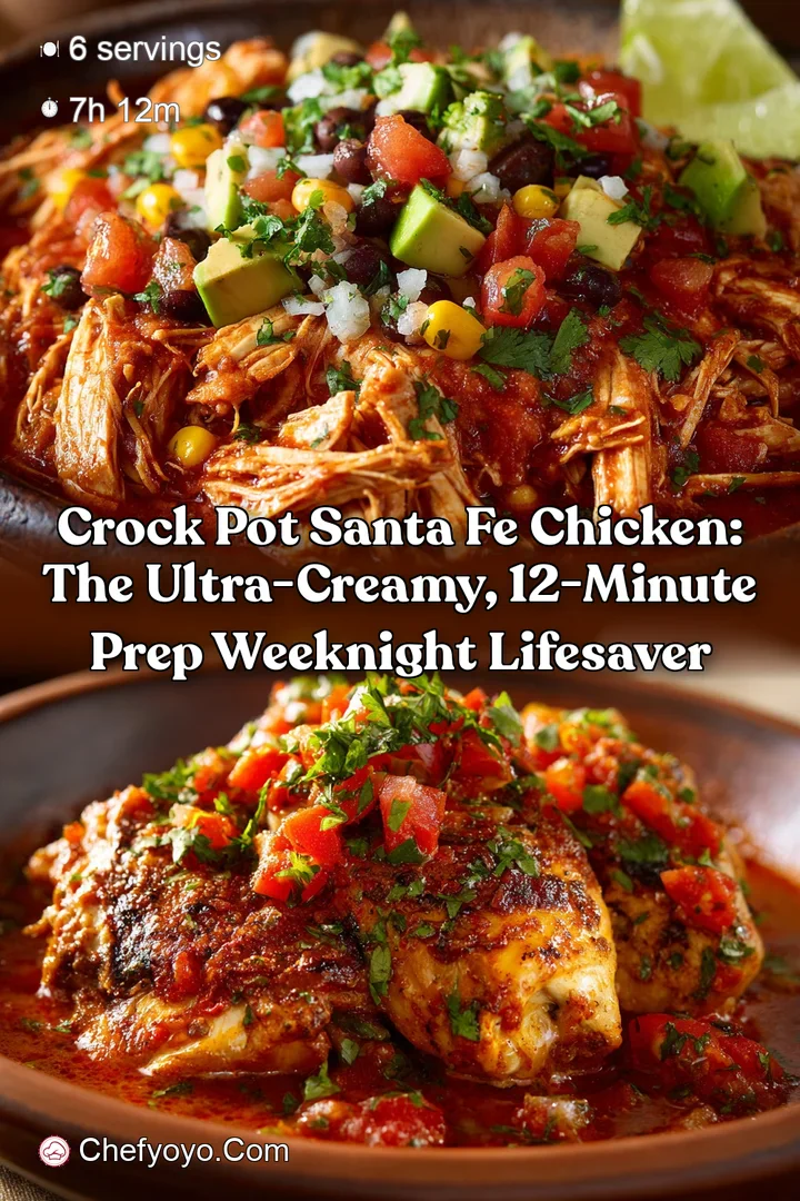 Crock Pot Santa Fe Chicken: The Ultra-Creamy 12-Minute Prep Weeknight Lifesaver