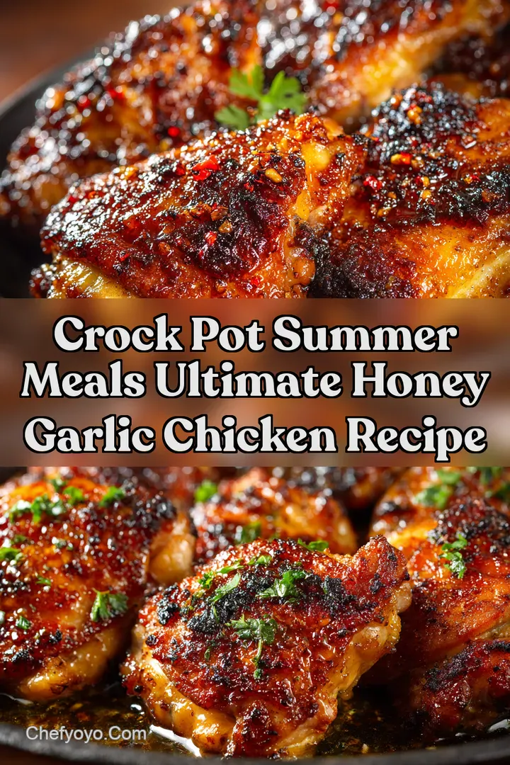 Crock Pot Summer Meals Ultimate Honey Garlic Chicken Recipe