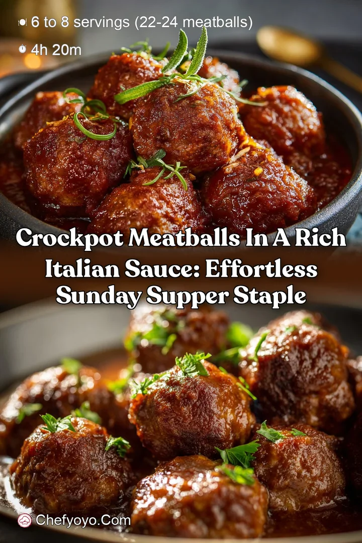 Crockpot Meatballs in a Rich Italian Sauce: Effortless Sunday Supper Staple