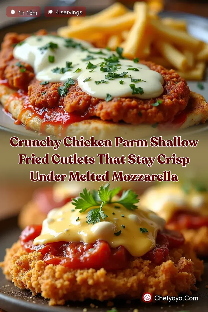 Crunchy Chicken Parm Shallow Fried Cutlets That Stay Crisp Under Melted Mozzarella