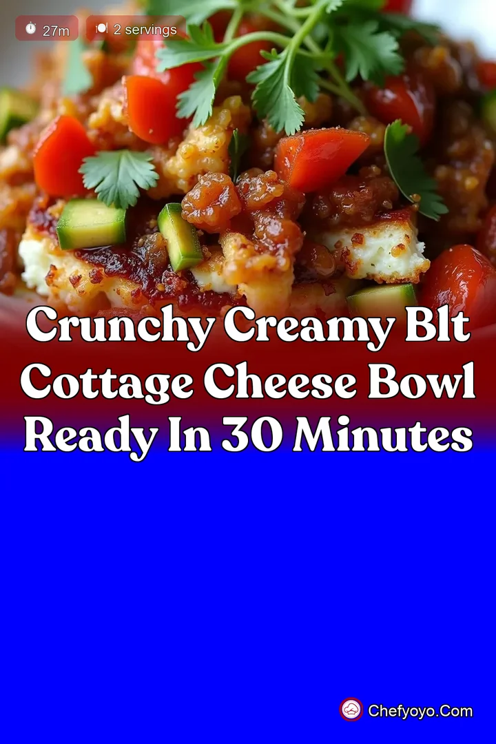 Crunchy Creamy BLT Cottage Cheese Bowl Ready in 30 Minutes