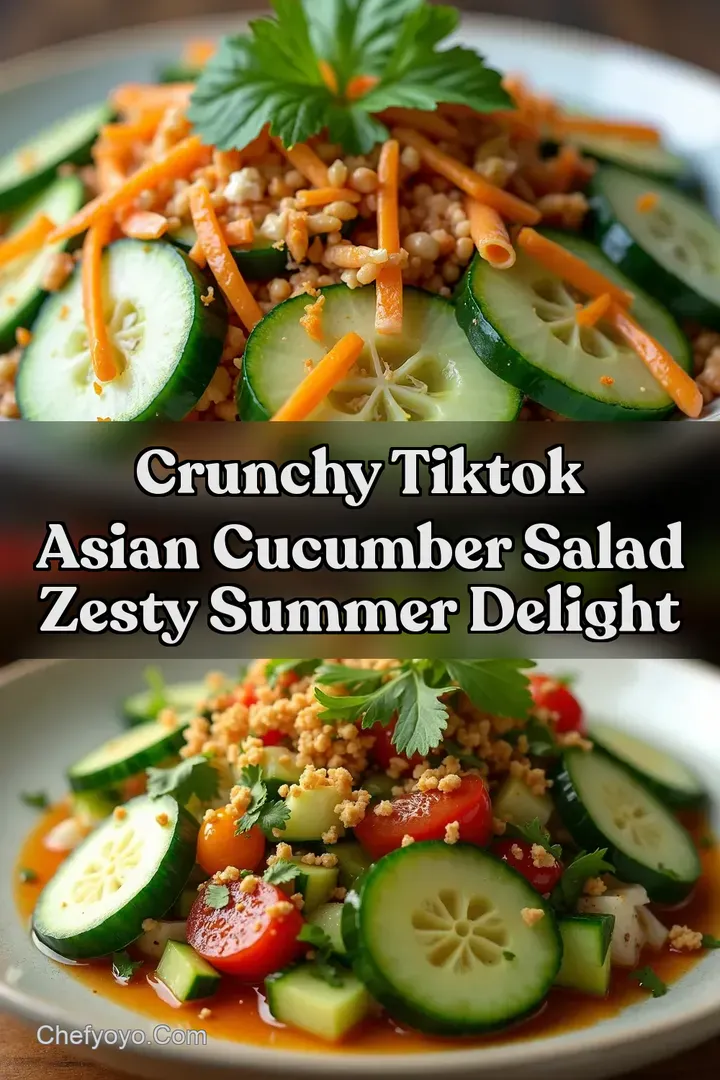 Crunchy TikTok Asian Cucumber Salad Zesty Summer Delight
