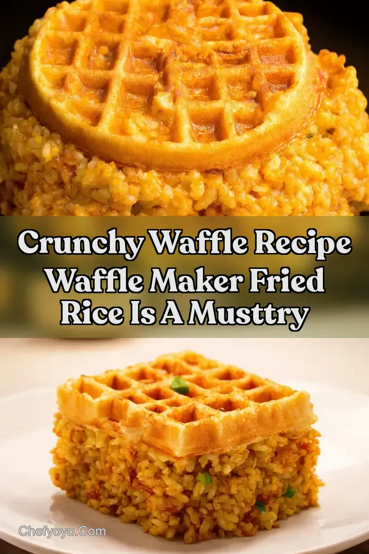 Crunchy Waffle Recipe Waffle Maker Fried Rice is a MustTry
