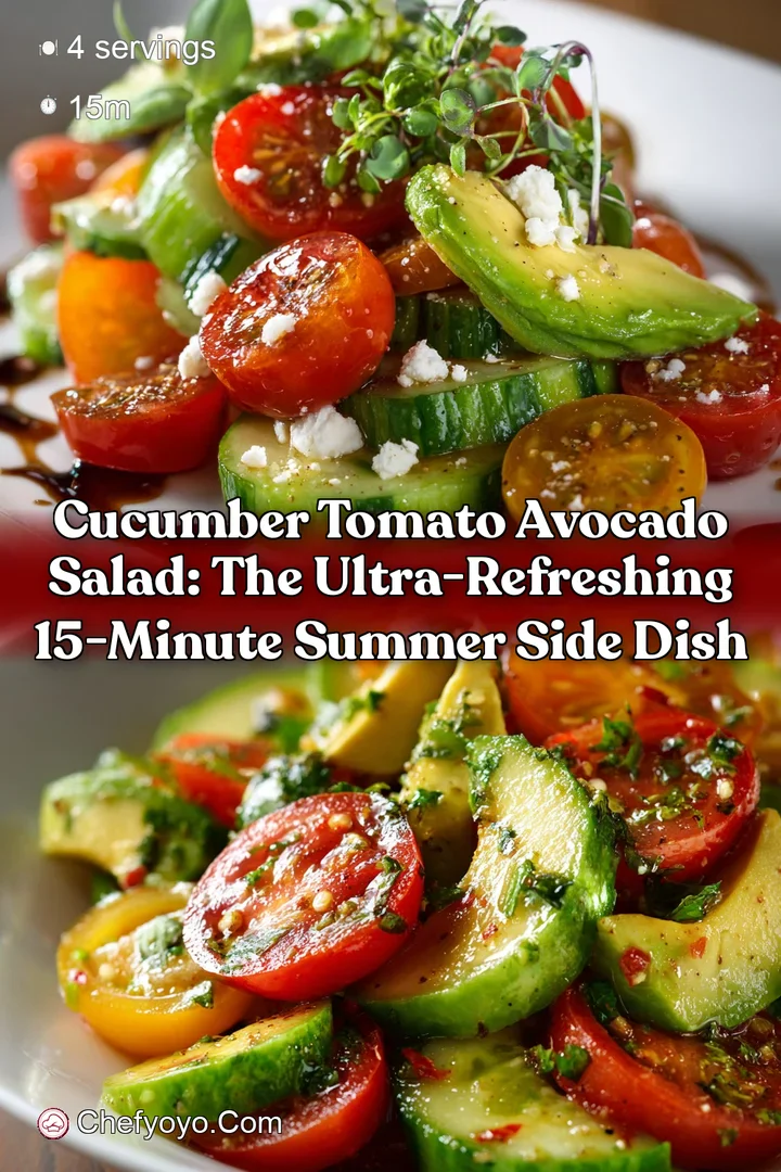Cucumber Tomato Avocado Salad: The Ultra-Refreshing 15-Minute Summer Side Dish