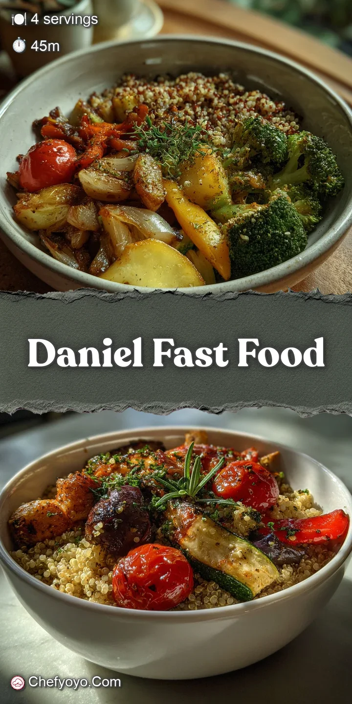 Close-up of roasted vegetables, showcasing charred edges and glistening oil. Quinoa adds a soft, contrasting texture. Nutr...