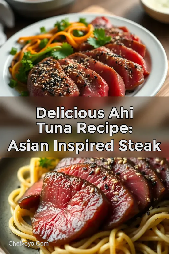 Delicious Ahi Tuna Recipe: Asian Inspired Steak