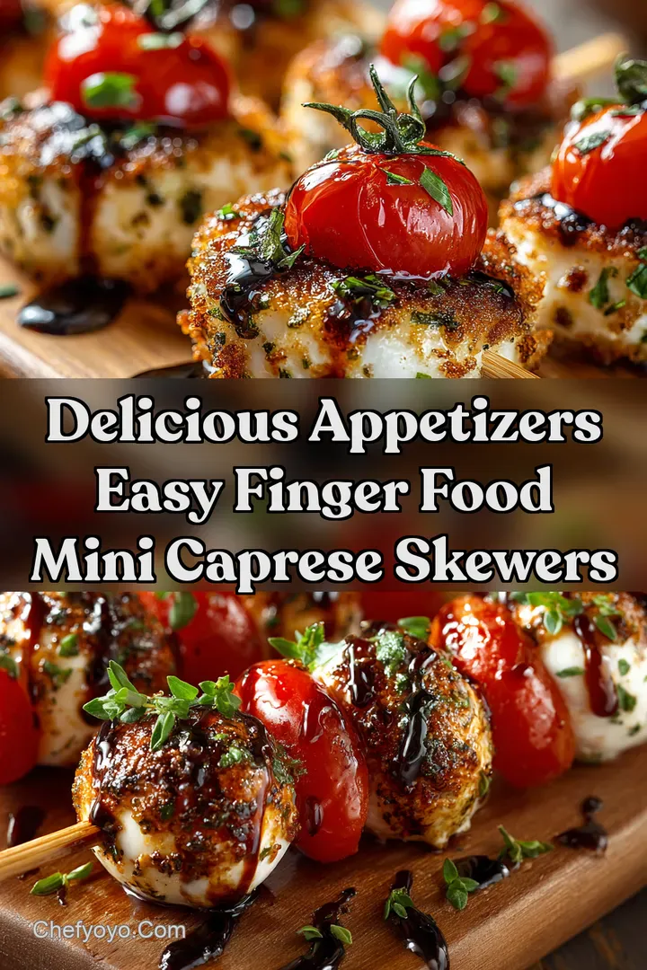 Delicious Appetizers Easy Finger Food Mini Caprese Skewers